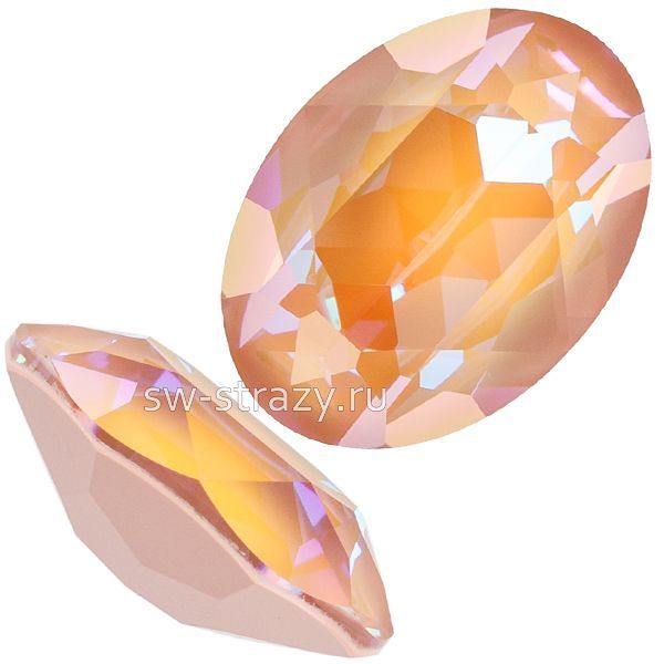Кристаллы 4120 18x13 mm Crystal Dusty Pink Delite