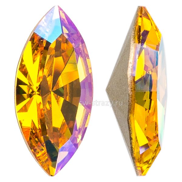 Кристаллы 4228 15x7 mm Light Topaz Shimmer