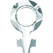 Кристаллы 4876.Прозрачные 30x19 mm.Отверстие 9,7 Crystal