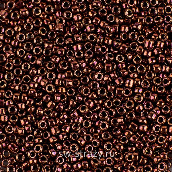 Бисер круглый 15/0 #0222 Металлизированный,темная бронза