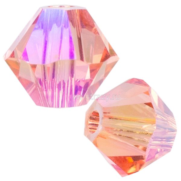 Бусины 5328 4 mm Rose Peach Shimmer 2X