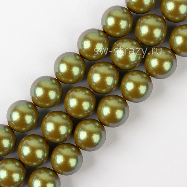 Round Pearl 1H 4 mm Pearlescent Khaki