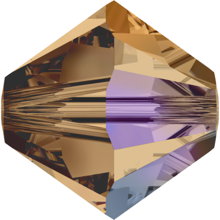 Бусины 5328 4 mm Light Smoked Topaz AB 2X