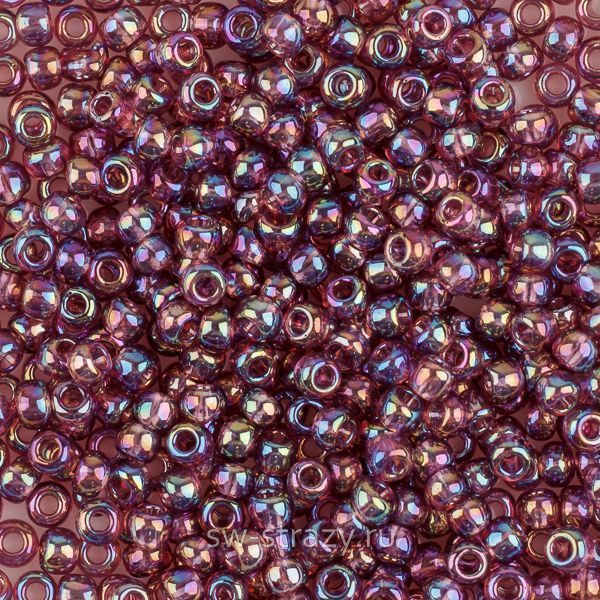 Бисер круглый 15/0 #0166B Прозрачный радужный аметист