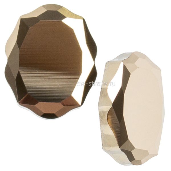 Кристаллы 4142 10x8 mm Crystal Metallic Light Gold