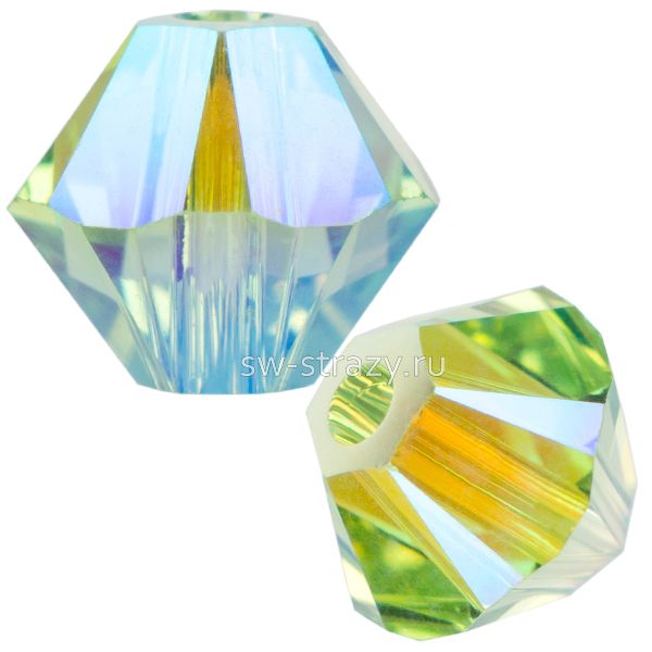 Бусины 5328 4 mm Peridot AB 2X