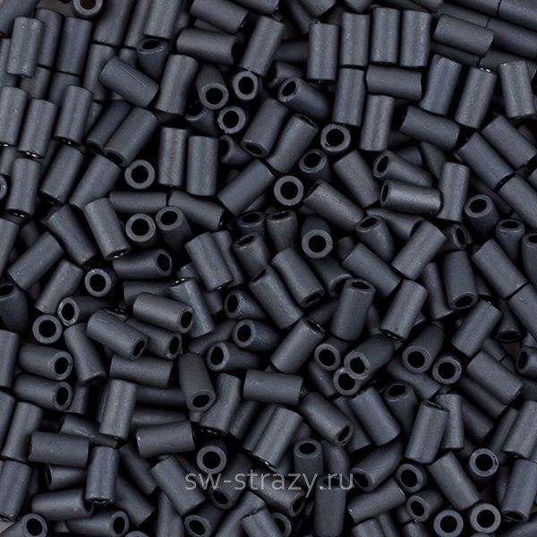 Бисер стеклярус 3 mm #0611 матовый непрозрачный серый
